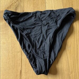 Dippin' Daisy's Black High Rise, High Leg Bikini Bottom